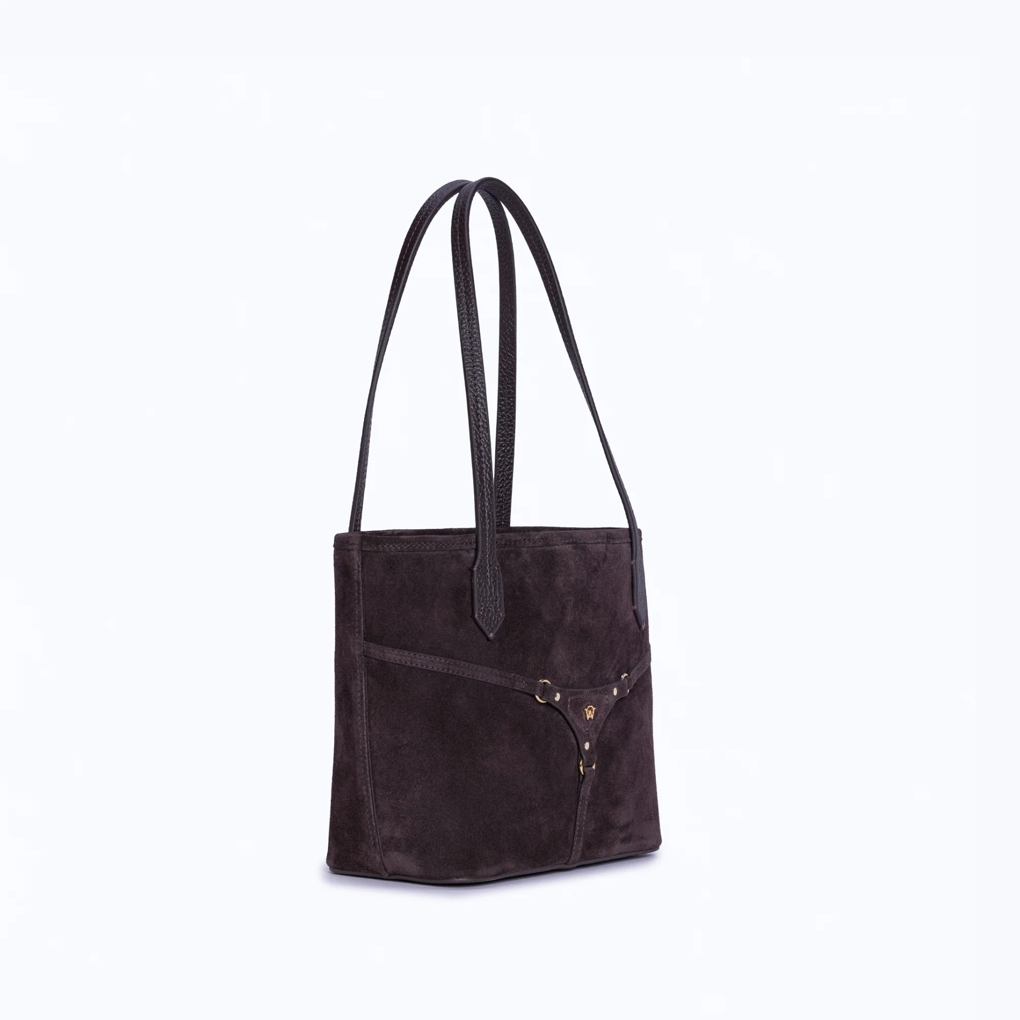 BELLA MINI TOTE - DARK SUEDE BROWN - Image 2