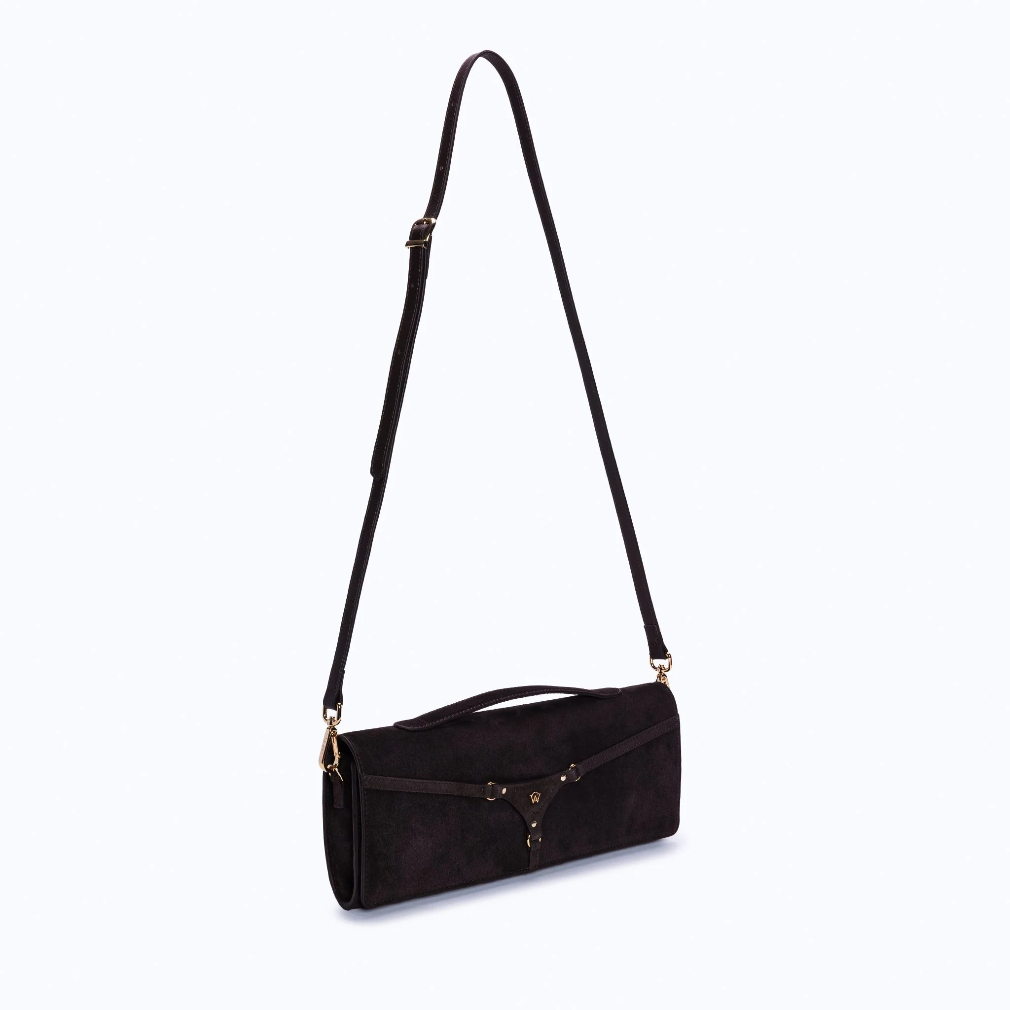 DAPHNE CLUTCH - DARK SUEDE BROWN - Image 4