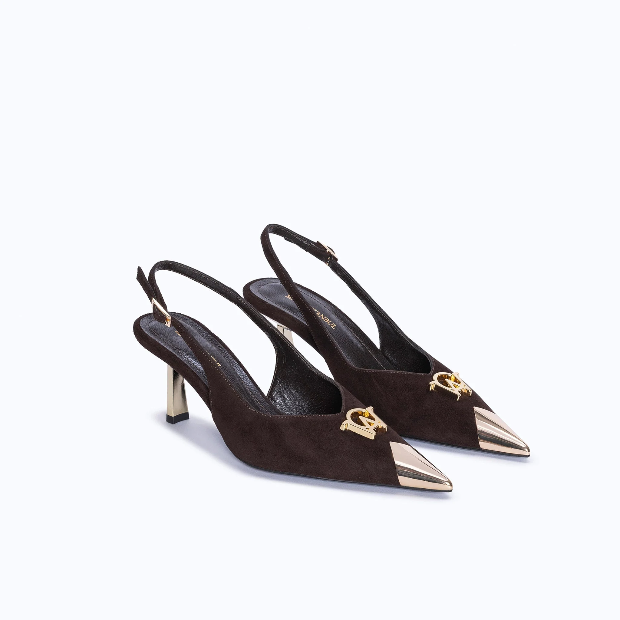 FELICITY KITTEN - DARK SUEDE BROWN