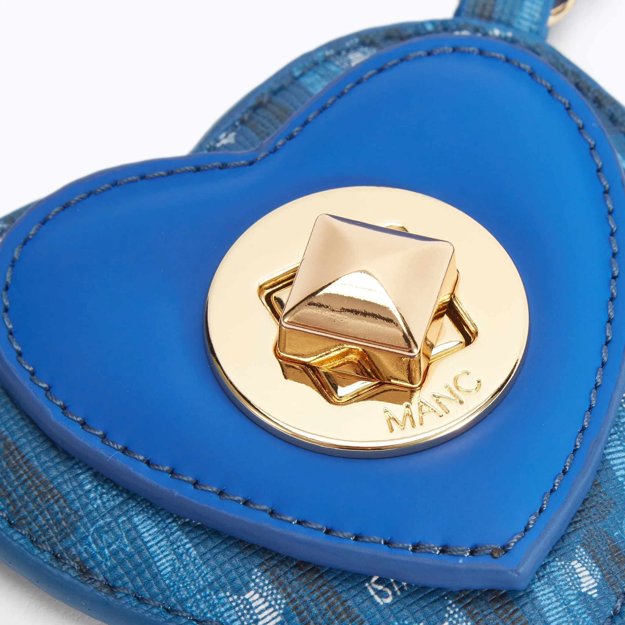 MONOGRAM HEART CHARM - BLUE - Image 4