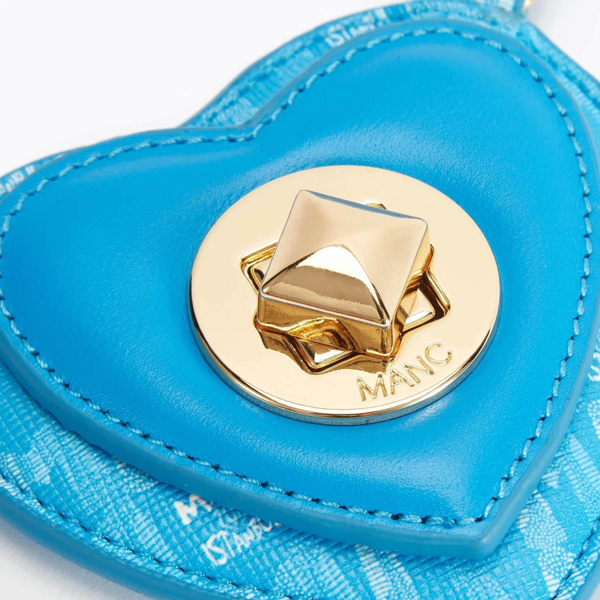 MONOGRAM HEART CHARM - BABY BLUE - Image 4