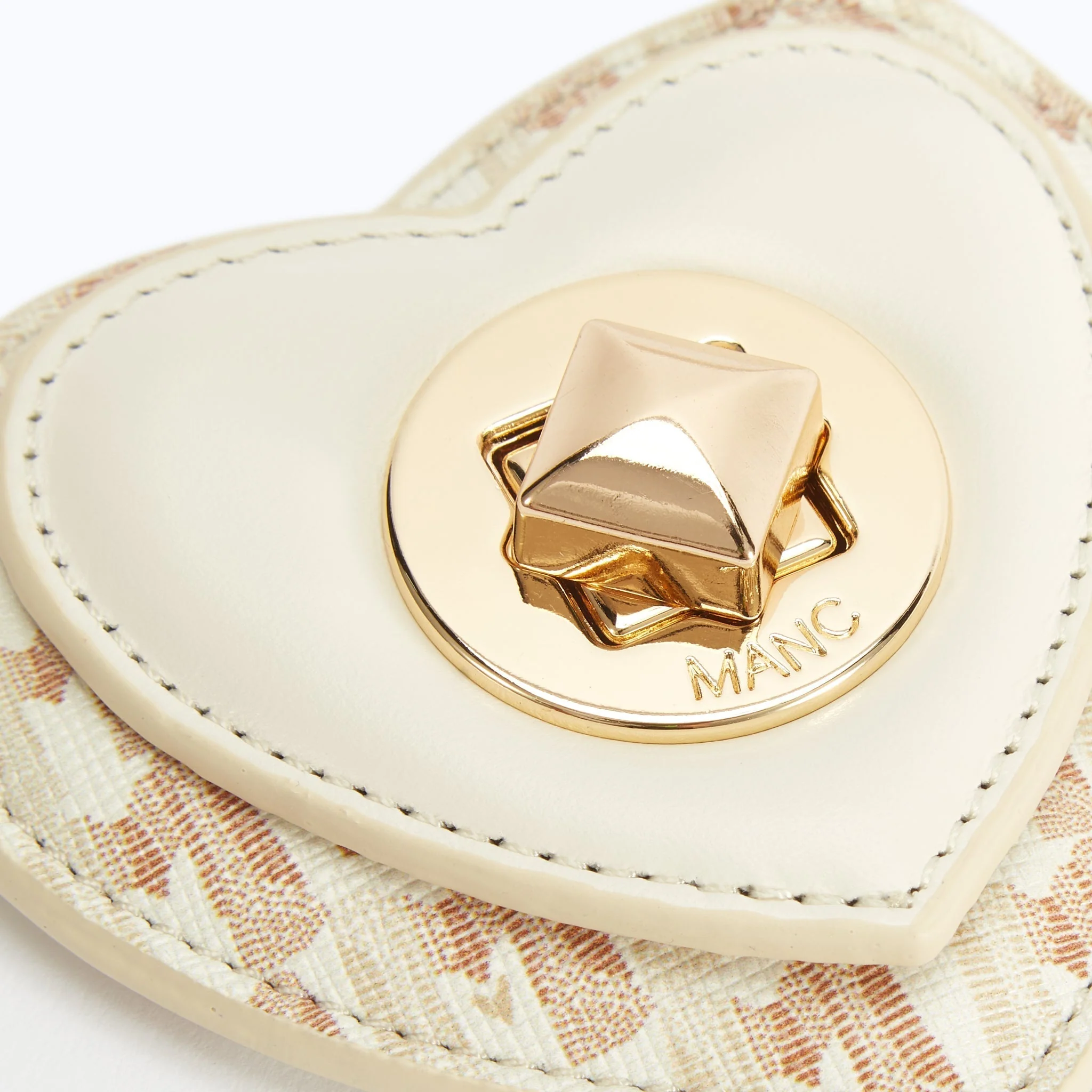 MONOGRAM HEART CHARM - BEIGE - Image 4