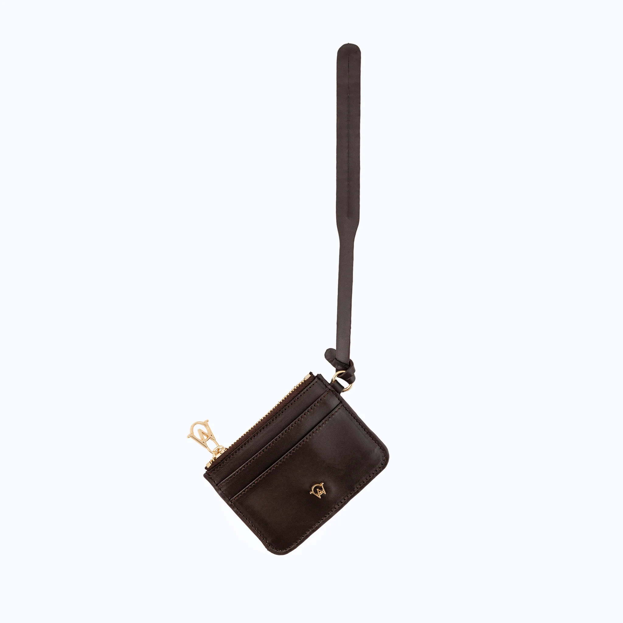 SOLID CARD HOLDER - DARK BROWN